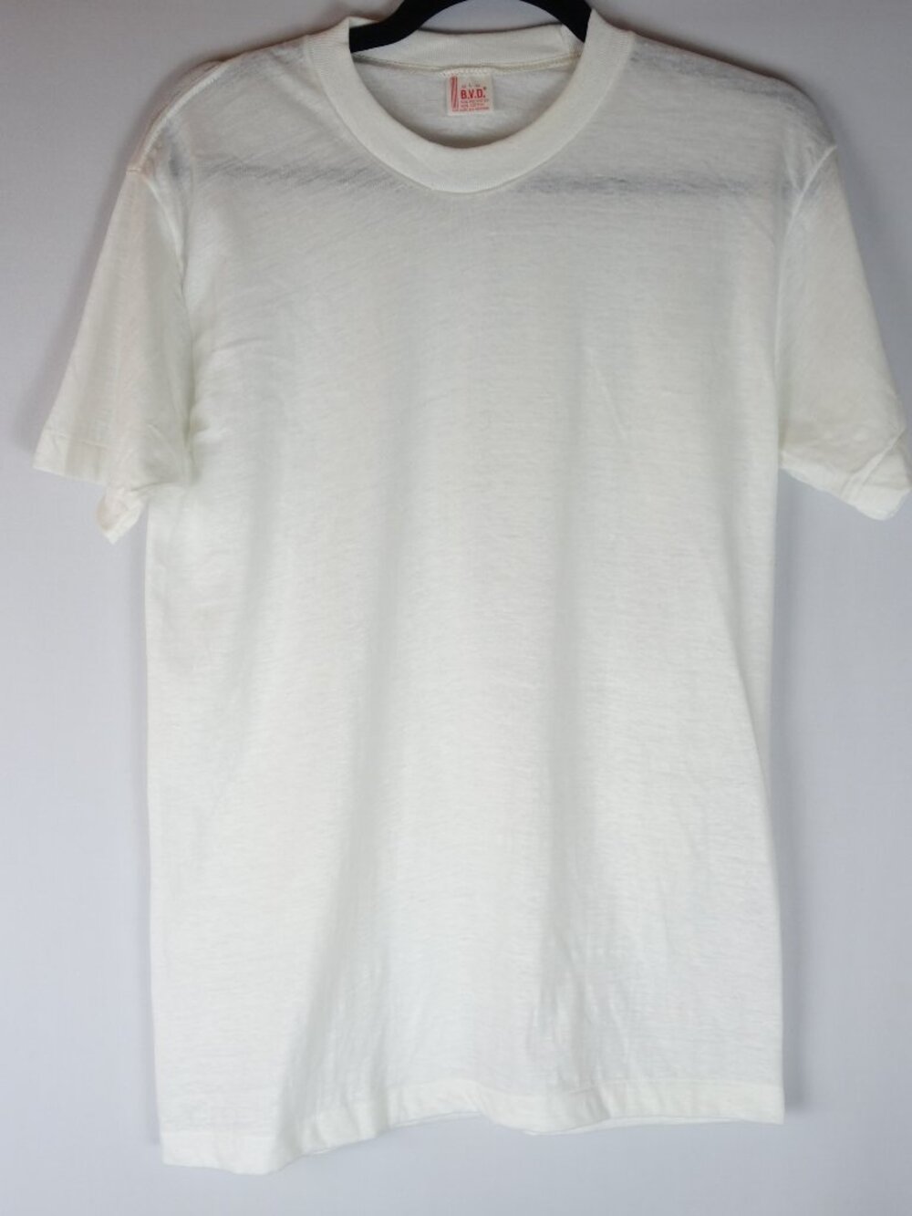 Vintage B.V.D. Single stitch Cotton Blend T-Shirt, Size Large